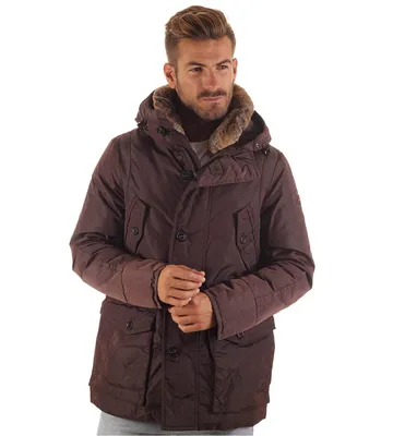 Peuterey ブラウンのパーカ Parka Hasselblad Oxford Fur Brown
