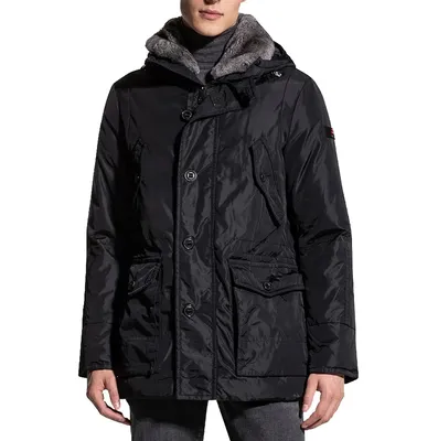 Peuterey ブラックのパーカ Parka Hasselblad Krp Fur Black