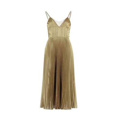 Prada ゴールドのワンピース Midi Dress