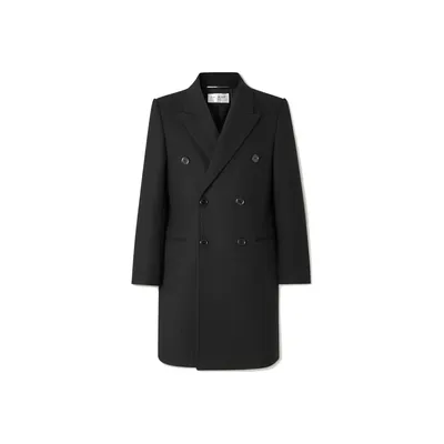 Saint Laurent ブラックのコート Double-Breasted Wool Coat