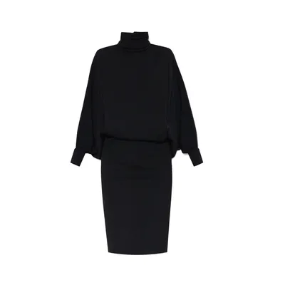 Saint Laurent ブラックのワンピース Wool Dress