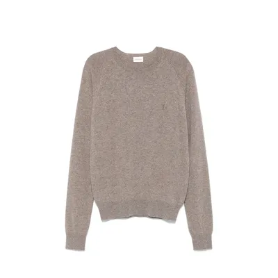 Saint Laurent ブラウンのニット Cassandre Cashmere Sweater