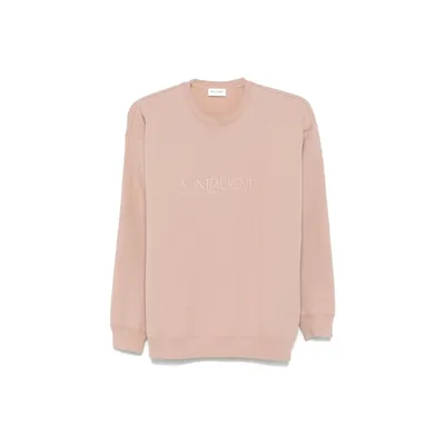 Saint Laurent ピンクのスウェット Cotton Logo Sweatshirt