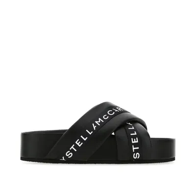 Stella McCartney ブラックのローファー Logo Slippers