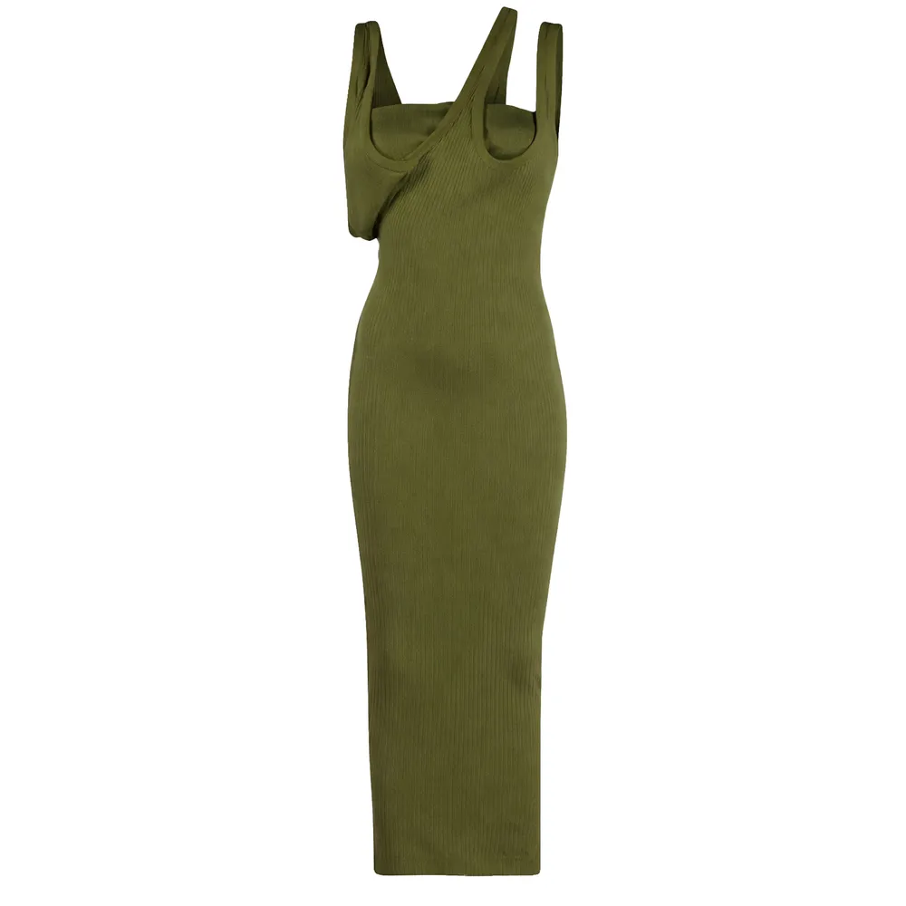 The Attico Dress Asimmetrico Green