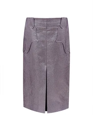 Tom Ford パープルのスカート Purple Eco-Leather Lurex Skirt