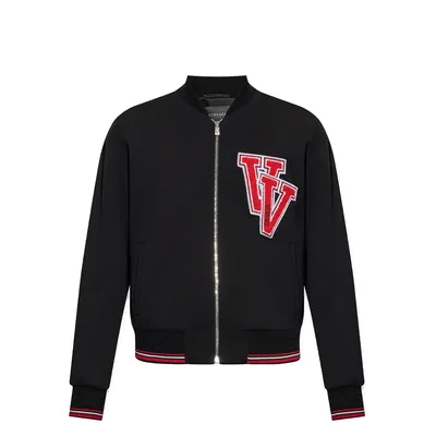 Versace ブラックのボンバージャケット Patch Bomber Jacket