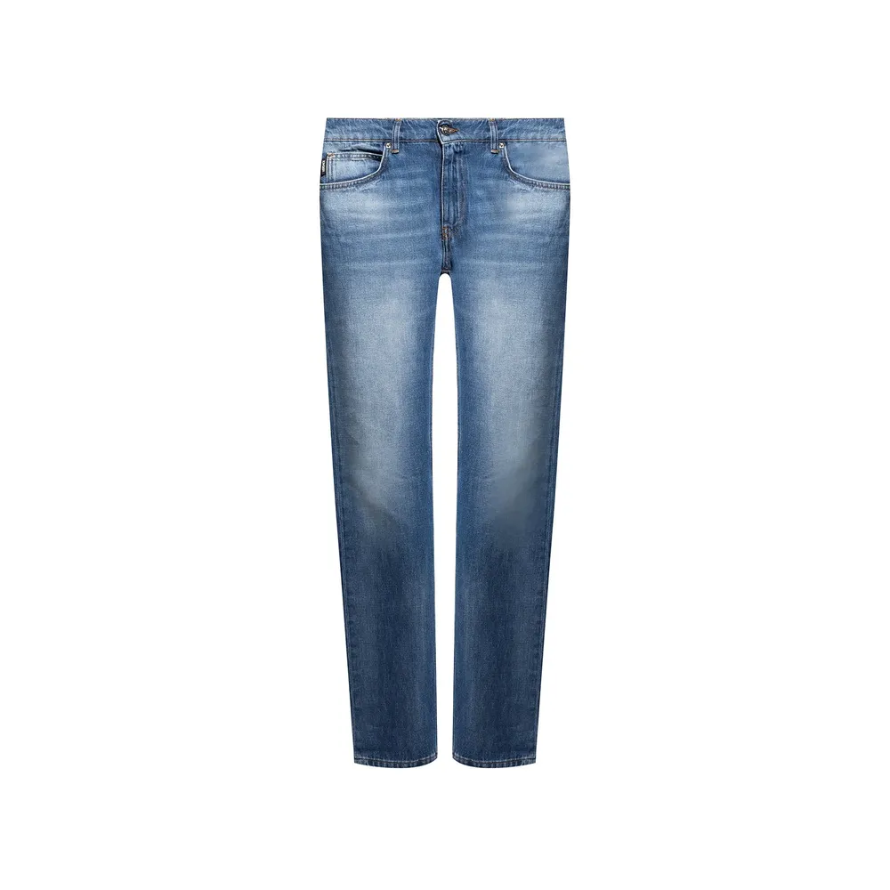 Versace Cotton Logo Denim Jeans