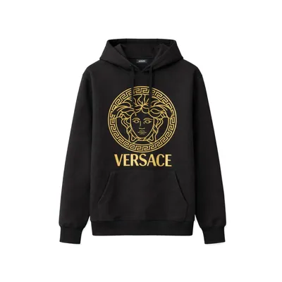 Versace ブラックのパーカー Gold Medusa Logo Hoodie