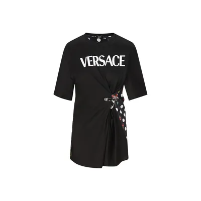 Versace ブラックのTシャツ x Dua Lipa Butterfly Print T-shirt