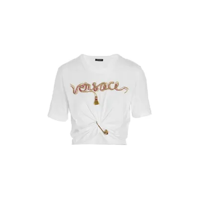 Versace ホワイトのTシャツ Pin Logo T-shirt